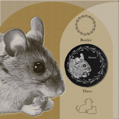 Elegant Pet Coasters with Decorative Borders