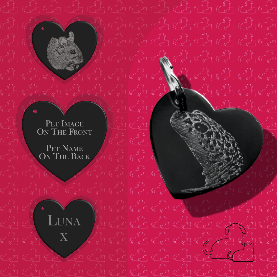Personalised Pet Heart Keyrings