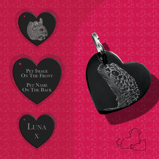 Personalised Pet Heart Keyrings